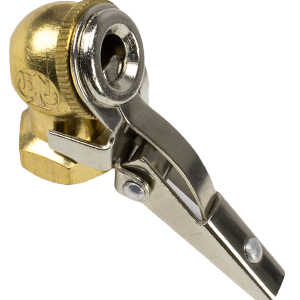 Ball Foot Brass Air Chuck With Locking Clip