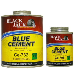 6) QUART CANS - Super Blu Vulcanizing Cement Blue Tire patch glue 32oz can  blue