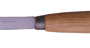 Curved Skiving Knife Wooden Handle