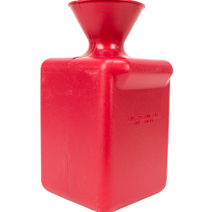 Red Plastic Swab Bucket Straight Neck