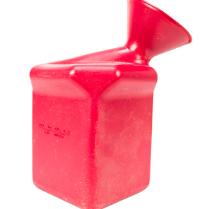 Red Plastic Swab Bucket Angle Neck