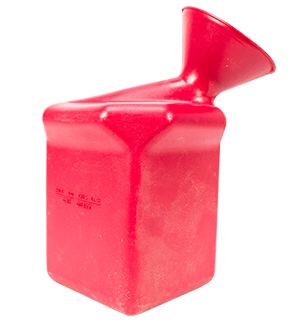 Red Plastic Swab Bucket Angle Neck