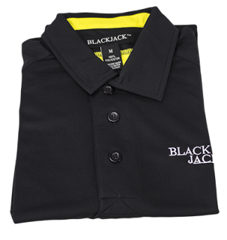 Short Sleeve Shirt, Large Black with Yellow & White Trim