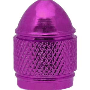 Valve Cap (Purple) Domed, Ribbed Style