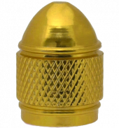 Valve Cap (Yellow) Domed, Ribbed Style