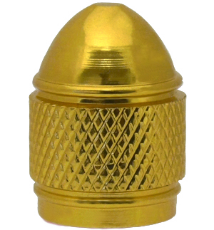 Valve Cap (Yellow) Domed, Ribbed Style