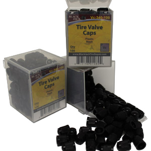 Valve Cap, Black Plastic