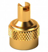 Large Bore Valve Cap, (Brass) w/ Core Remover