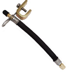 7"   Rubber Valve Extension w/Clamp for Dual Wheels