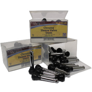 Valve Stem 1 1/2" eff. Length .453" Snap-In (Chrome Sleeve)