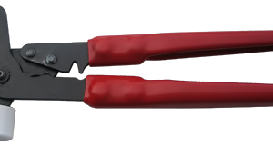 Wheel Weight Pliers Black with Red handles